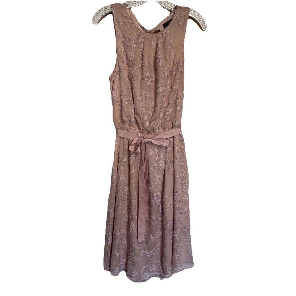 Sunday‎ in Brooklyn Sz S Dress Pink Tie Back Embroidery Anthropologie Sundance
